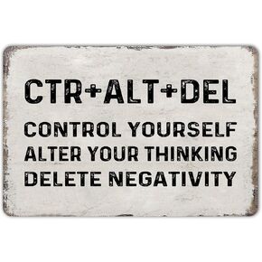 SmartCows Inspirational Motivational Wall Art Decor, Positive Quotes Metal Tin Signs, Home Office Classroom Decoration, Gifts for Men, Women 12x8 Inch