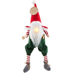 Mud Pie Singing Christmas Gnome, Nose, 4" x 9".