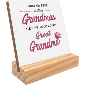 kunlisa Best Great Grandma Gifts, Great Grandma Gifts from Grandchildren, Christmas Birthday Mothers Day Gifts for Great Grandma, You Put the Great in Great Grandma Floral Wood Plaque Sign 1121KY-DZMH