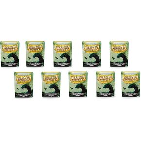10 Packs Dragon Shield Matte Emerald Standard Size 100 ct Card Sleeves Display Case