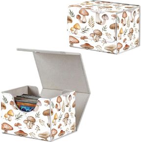 Card Deck Box for MTG, Fits 100+ Single Sleeved Cards, PU Leather Trading Card Storage Box for TCG, CCG, MTG Cards, Strong Magnet Magic Gathering Deck Box, Frog on a Mushroom