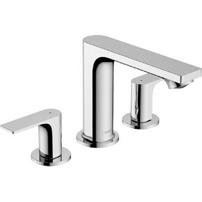 Hansgrohe Rebris E Contemporary 2-Handle 3-Hole 5-inch Tall Bathroom Sink Faucet in Chrome, 72532001
