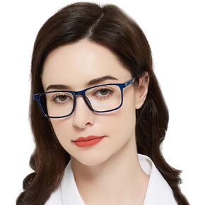 MARE AZZURO Lightweight Reading Glasses Women Large Square Readers 1.0 1.25 1.5 1.75 2.0 2.25 2.5 2.75 3.0 3.5 4.0 5.0 6.0