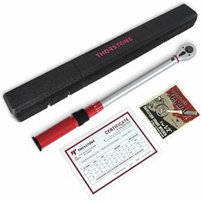 Thorstone 1/4 Torque Wrench, 90-Tooth Gear Professional Precision, 10-150 IN-LB/1.1~16.9 Nm Adjustable Micrometer Click Torque Wrench, for Bicycle Maintenance, ±2% Clockwise High Accuracy