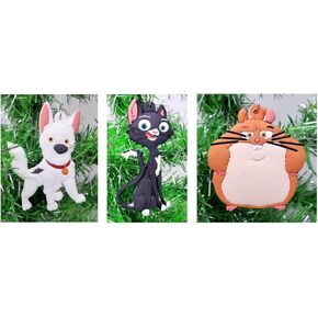 Bolt and Friends Christmas Ornament Set (Unique Shatterproof Design)