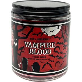 Bath & Body Works 1-Wick Candle w/Essential Oils - 7 oz -Halloween Scent (Vampire Blood) Label Artwork Varies
