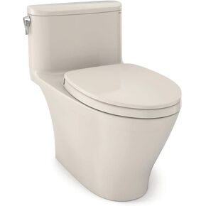 TOTO TMS642124CEFG12 Nexus 1.28 GPF One Piece Elongated Chair Height Toilet with Tornado Flush Technology - Seat Included Sedona Beige