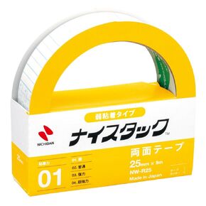 Nichiban NW-R15 Double-Sided Tape Nystack (Weak Adhesive) 0.6 inches (15 mm) x 69.7 ft (18 m)