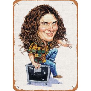 Ysirseu Vintage Weird Al Yankovic بواسطة Art Celebrity Caricatures 8 "X 12" علامة معدنية ديكور جداري قديم in Kuwait
