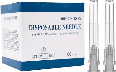 30 Gauge 1 Inch Needle: 100 Pcs Luer Lock Needles - Individually Sealed Packages (30G) in Saudi Arabia
