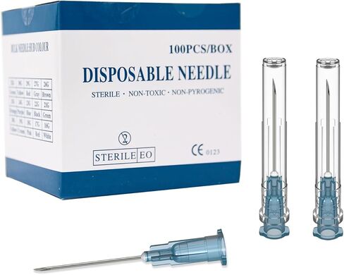 30 Gauge 1 Inch Needle: 100 Pcs Luer Lock Needles - Individually Sealed Packages (30G) in Saudi Arabia