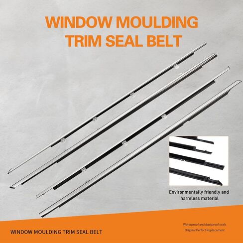 4Pcs Car Window Moulding Trim Seal Belt Weatherstrip Comptabile with Corolla 2009-2012 Replacement#75710-02210 75720-02210 75730-02190 75740-02190 in Saudi Arabia