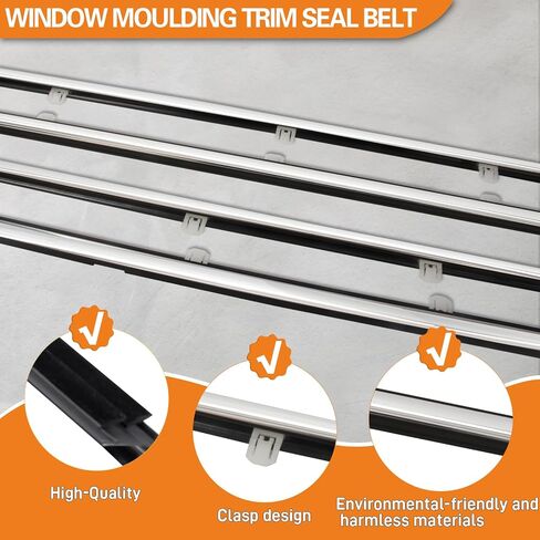 4Pcs Car Window Moulding Trim Seal Belt Weatherstrip Comptabile with Corolla 2009-2012 Replacement#75710-02210 75720-02210 75730-02190 75740-02190 in Saudi Arabia