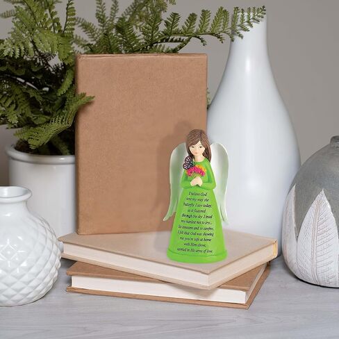 Dicksons Today I Saw A Butterfly Angel 5 x 3 Inch Green Resinstone Tabletop Figurine in Saudi Arabia