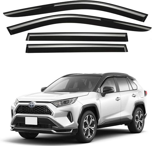 واقي من المطر بشريط ملون على النافذة الجانبية من شركة Co Smoke، متوافق مع Hyundai Santa Cruz 2022-2024 - 4 قطع. GW0378 in Kuwait