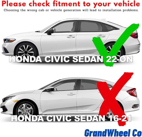 واقي من المطر بشريط ملون على النافذة الجانبية من شركة Co Smoke، متوافق مع Hyundai Santa Cruz 2022-2024 - 4 قطع. GW0378 in Kuwait