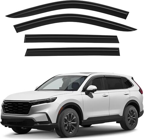 واقي من المطر بشريط ملون على النافذة الجانبية من شركة Co Smoke، متوافق مع Hyundai Santa Cruz 2022-2024 - 4 قطع. GW0378 in Kuwait