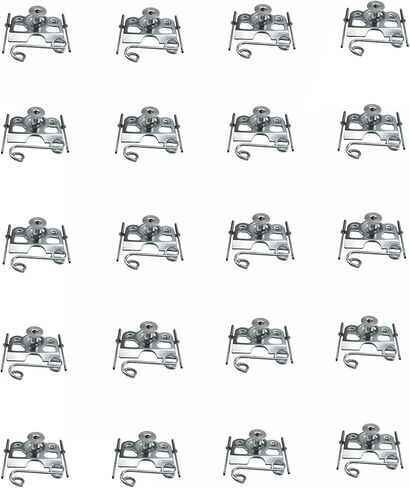 TDZ 10 Pack 1/4 Turn Quick Release Steel Dzus Button with Springs and Tab Plates Free Rivets, Chrome in Kuwait