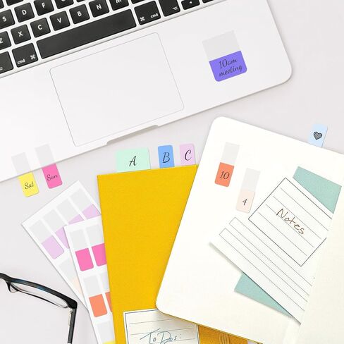 240PCS Sticky Index Tabs, Colored Strip Page Markers, Writable and Repositionable File Tabs Flags for Pages, Reading Notes, Classify Files, 12 Colors(1.8x1 inch) in Saudi Arabia