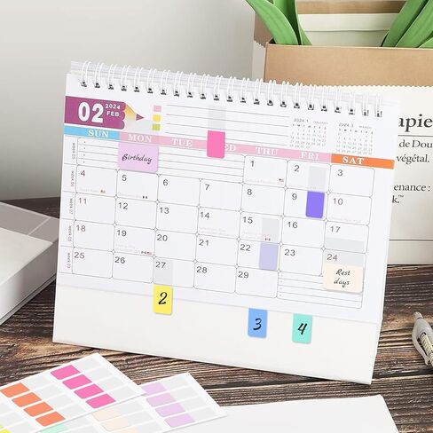 240PCS Sticky Index Tabs, Colored Strip Page Markers, Writable and Repositionable File Tabs Flags for Pages, Reading Notes, Classify Files, 12 Colors(1.8x1 inch) in Saudi Arabia