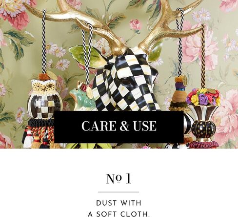 MACKENZIE-CHILDS Courtly Check Small Deer, Checkered Deer Wall Decor, Unique Home Decor in Kuwait