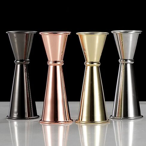 1 Pack Double Cocktail Jigger,Angzhili Stainless Steel Bar Jiggers with Measures, 2 oz/1 oz Jigger for Bartending,Bar Tools Used for Bar,Home Party,Bar Measuring Jigger (Gold) in Saudi Arabia