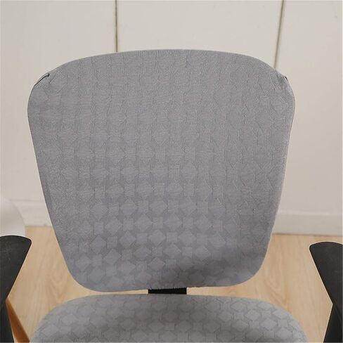 Jinzio Computer Office Chair Slipcover - Split Protective & Stretch Micro Fiber Universal Desk Chair Cover Task Protector Rotating Chair Seat Cover, Grey in Saudi Arabia