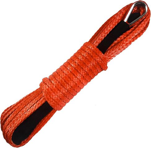 TOUGH 1/4" x 50 ft 10,000LBs Synthetic Winch Line Cable Rope with Black Protecing Sleeve for ATV UTV Winches Truck Boat (Green) in Saudi Arabia