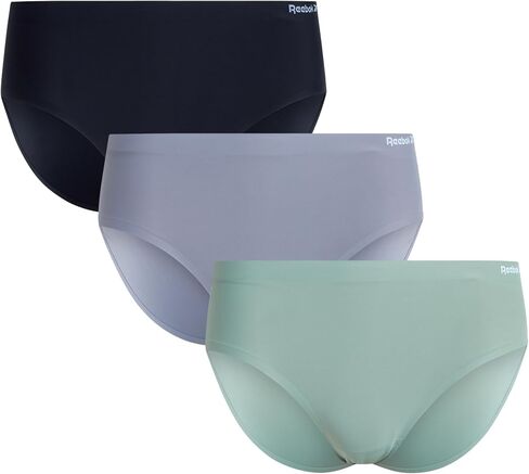 Reebok Women's Hipster Briefs - 3 Pack Stretch Performance Breathable Hipster Panties - Seamless Underwear for Women (S-XL), Size Large, Orchid Hush/Lotus/Black in Saudi Arabia