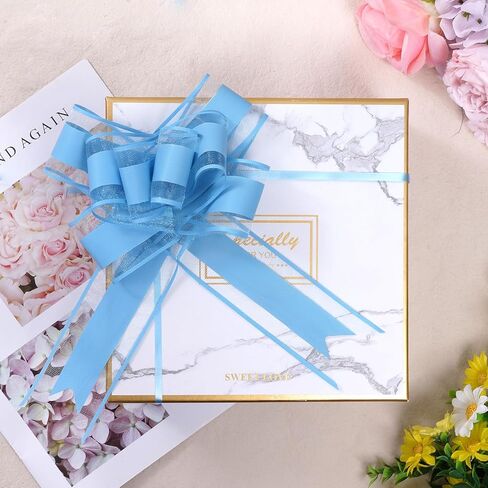 Lystaii 10 PCS Large Pull Bows Wrapping Ribbon Pull Bows Gift Bows for Birthday Presents Wedding Gift Baskets Presents Package Bow Decoration (Pink) in Kuwait