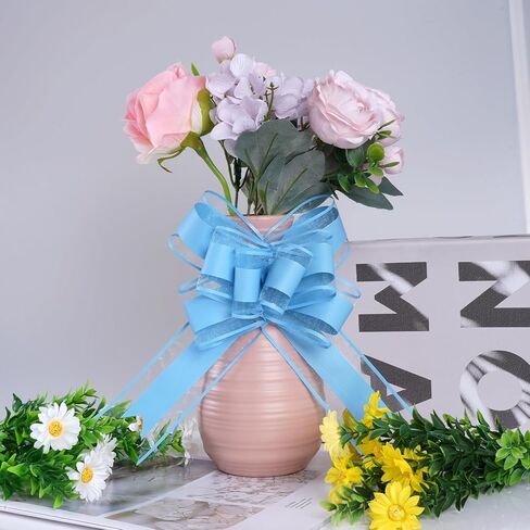 Lystaii 10 PCS Large Pull Bows Wrapping Ribbon Pull Bows Gift Bows for Birthday Presents Wedding Gift Baskets Presents Package Bow Decoration (Pink) in Kuwait