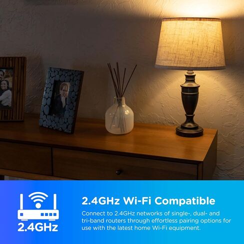 Enbrighten Vibe Smart Light Bulb, A19, Dimmable, 2700K-6500K Adjustable White, Works with Alex and Google Home, Wi-Fi Light Bulb, 51336 in Saudi Arabia