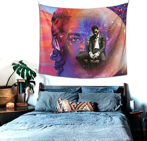 GCOCL Kid-Cudi نسيج جدارية الجدار الشنق ديكور المنزل جدارية بطانية ديكور فني لغرفة المعيشة غرفة نوم 60 "X51" in Kuwait