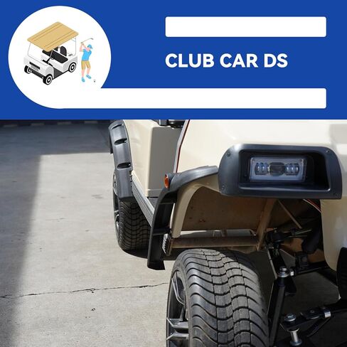 مشاعل حاجز عربة الجولف Club Car DS مع مسامير ذاتية التنصت لموديلات 1993-Up، مصنوعة من بلاستيك ABS المقاوم للصدمات لعربة الجولف المرفوعة بإطارات الطرق الوعرة in Kuwait