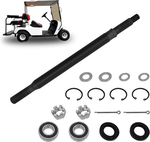 Golf Cart Driver/Passenger Side Rear Axle Shaft with Bearing Seal Kit Fits for EZGO TXT/Medalist 1994-2013 Electric Models, Replace OEM #20377G11#20377G12(Not fit for GAS Golf Cart) in Saudi Arabia