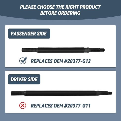 Golf Cart Driver/Passenger Side Rear Axle Shaft with Bearing Seal Kit Fits for EZGO TXT/Medalist 1994-2013 Electric Models, Replace OEM #20377G11#20377G12(Not fit for GAS Golf Cart) in Saudi Arabia
