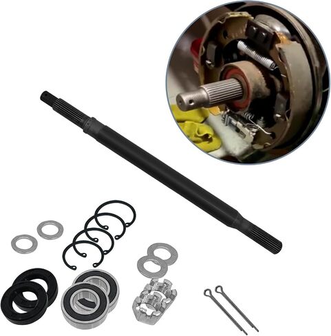 Golf Cart Driver/Passenger Side Rear Axle Shaft with Bearing Seal Kit Fits for EZGO TXT/Medalist 1994-2013 Electric Models, Replace OEM #20377G11#20377G12(Not fit for GAS Golf Cart) in Saudi Arabia