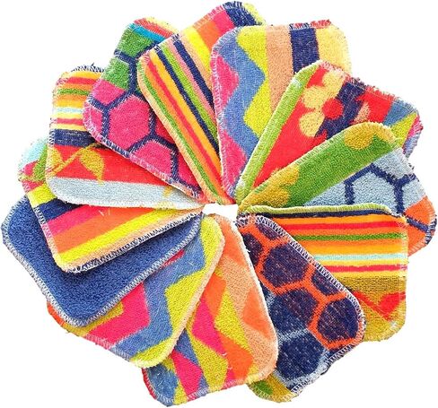 World's Best Flat Pot Scrubbers. Dishwasher Safe. Assorted Colors (12) in Saudi Arabia