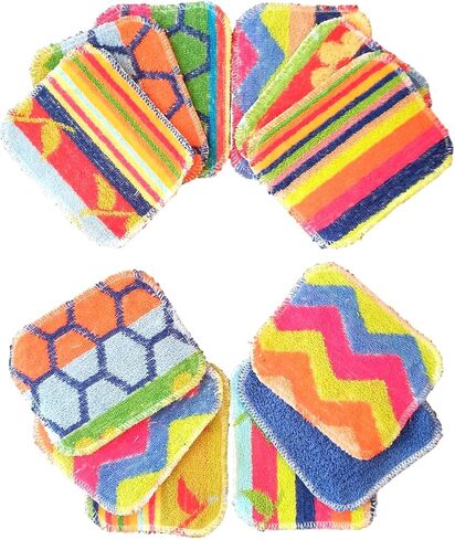 World's Best Flat Pot Scrubbers. Dishwasher Safe. Assorted Colors (12) in Saudi Arabia