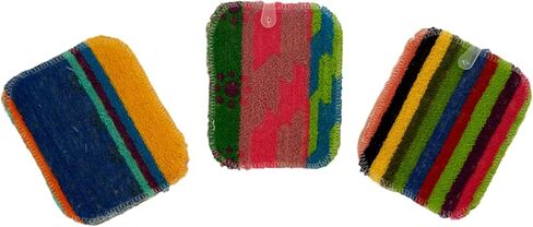 World's Best Flat Pot Scrubbers. Dishwasher Safe. Assorted Colors (12) in Saudi Arabia