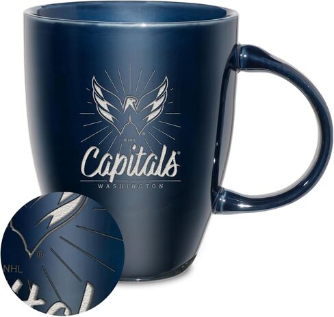 مج ريكو إندستريز NHL Hockey Washington Capitals Sunburst سعة 18 أونصة من السيراميك المحفور بالليزر in Saudi Arabia