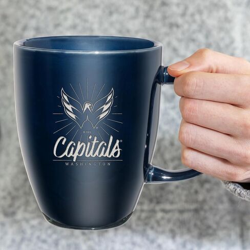 مج ريكو إندستريز NHL Hockey Washington Capitals Sunburst سعة 18 أونصة من السيراميك المحفور بالليزر in Saudi Arabia