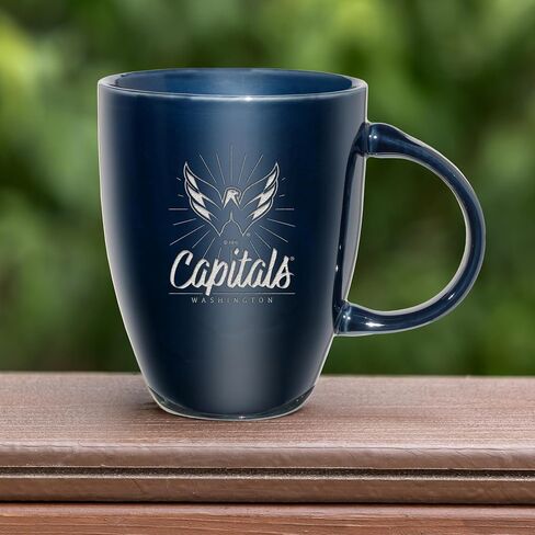 مج ريكو إندستريز NHL Hockey Washington Capitals Sunburst سعة 18 أونصة من السيراميك المحفور بالليزر in Saudi Arabia