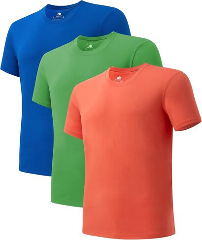 DAVID ARCHY Men's Undershirt Sorona Cotton Moisture-Wicking T-Shirts Stretch Crewneck Tees for Men 3-Pack in Saudi Arabia