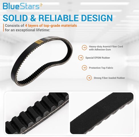 BlueStars 618630 Drive Belt - Fits for EZGO TXT RXV Terrain Shuttle ST Sport Cushman 2011-UP Gas Golf Carts with 13HP Kawasaki Engines - Replaces 606138, 16548G1 in Saudi Arabia
