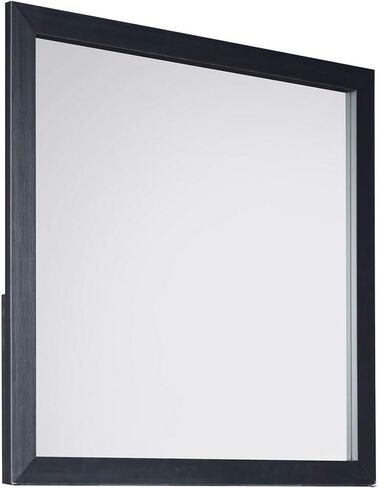 Benjara، مرآة تسريحة موكو سوداء مقاس 40 × 40، شكل مربع، طراز حديث، إطار نهائي in Kuwait