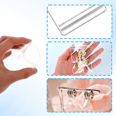 Small Plastic Bags, 100 Pcs Mini Baggies PVC Anti Tarnish Jewelry Bags Clear Plastic Jewelry Zip Bags Clear Jewelry Anti Oxidation Zipper Bag Antitarnish Plastic Bags Resealable Poly Bags(2.8x3.9") in Saudi Arabia