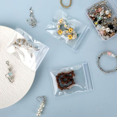 Small Plastic Bags, 100 Pcs Mini Baggies PVC Anti Tarnish Jewelry Bags Clear Plastic Jewelry Zip Bags Clear Jewelry Anti Oxidation Zipper Bag Antitarnish Plastic Bags Resealable Poly Bags(2.8x3.9") in Saudi Arabia