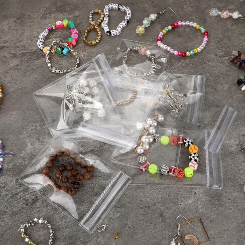 Small Plastic Bags, 100 Pcs Mini Baggies PVC Anti Tarnish Jewelry Bags Clear Plastic Jewelry Zip Bags Clear Jewelry Anti Oxidation Zipper Bag Antitarnish Plastic Bags Resealable Poly Bags(2.8x3.9") in Saudi Arabia
