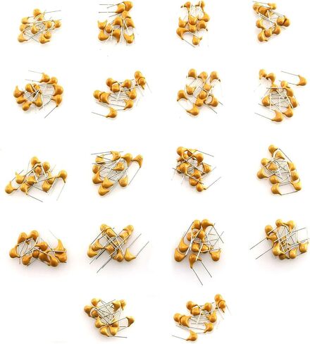 RLECS 180pcs 20PF-105(1UF) 50V 18 Values Commonly Used Electronic Component DIY Assortment Monolithic Ceramic Capacitors Assorted Kit in Saudi Arabia